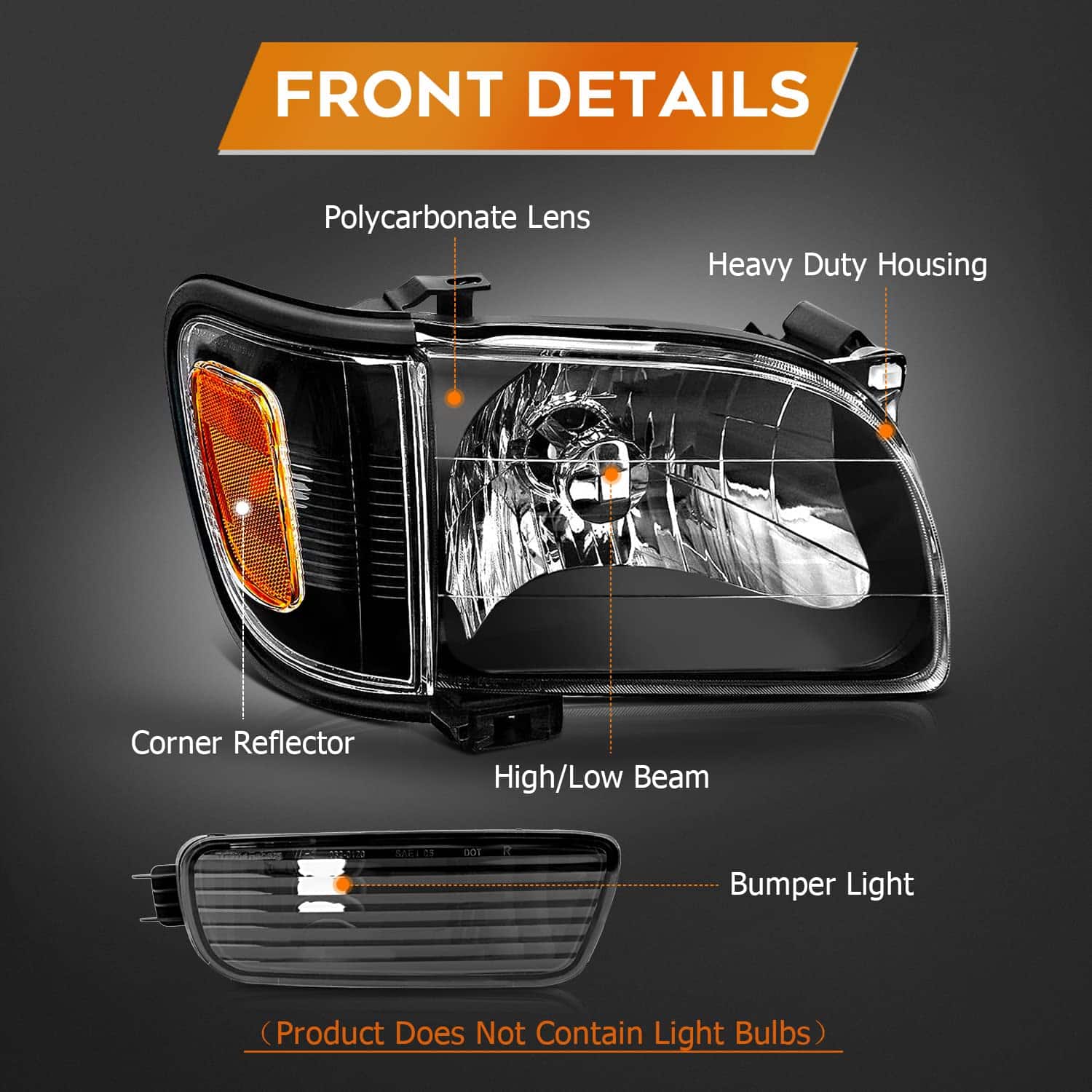 Conjunto de faros delanteros para Toyota Tacoma 2001-2004 - Imagen 4