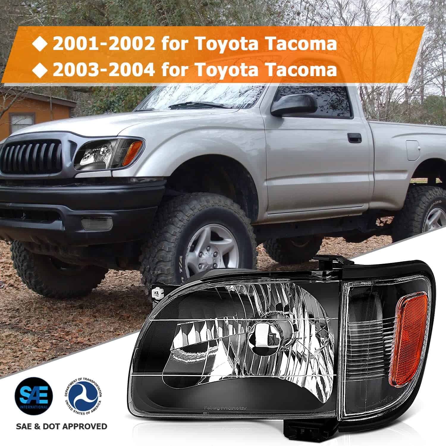 Conjunto de faros delanteros para Toyota Tacoma 2001-2004 - Imagen 3