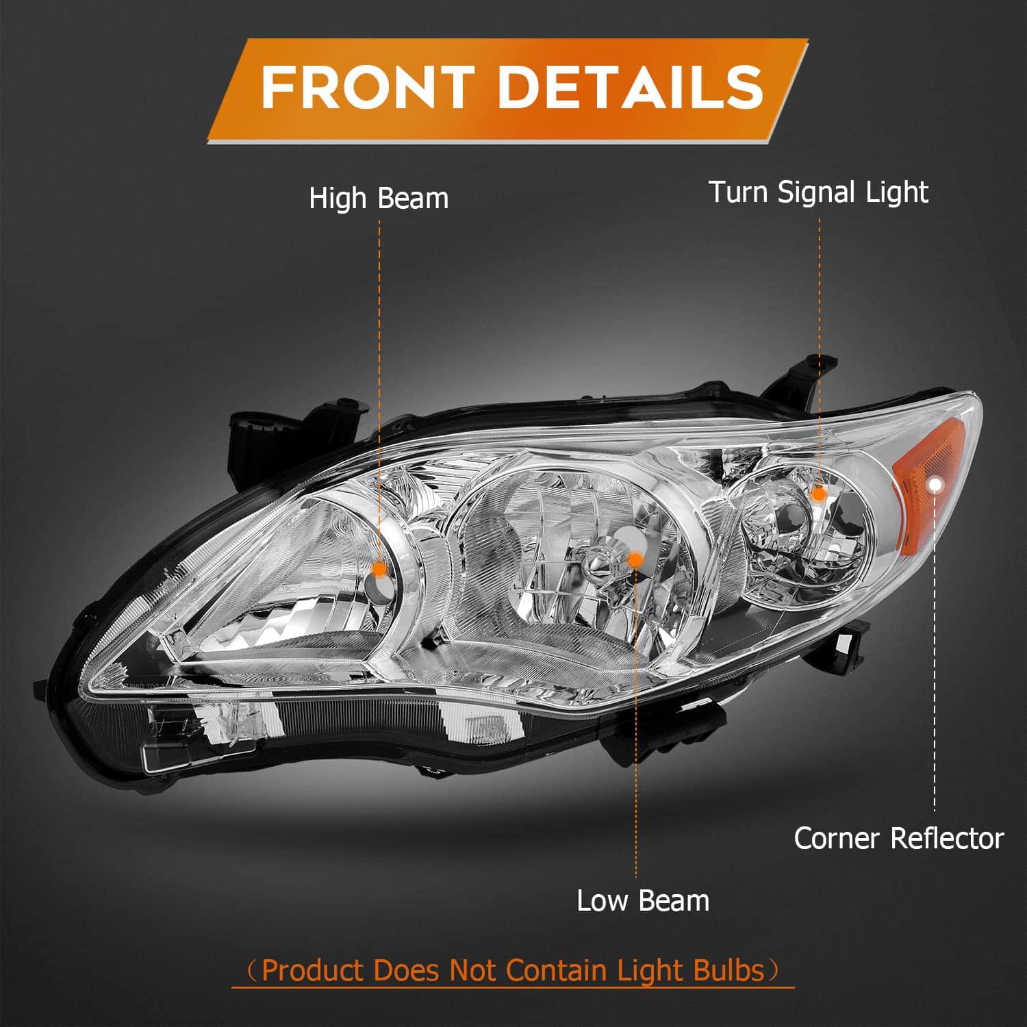 Conjunto de faros delanteros para Toyota Corolla 2011-2013 - Imagen 4