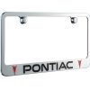 Marco de placa de matrícula cromado Pontiac con 2