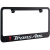 Marco de Placa de Licencia Pontiac TRANS AM Negro