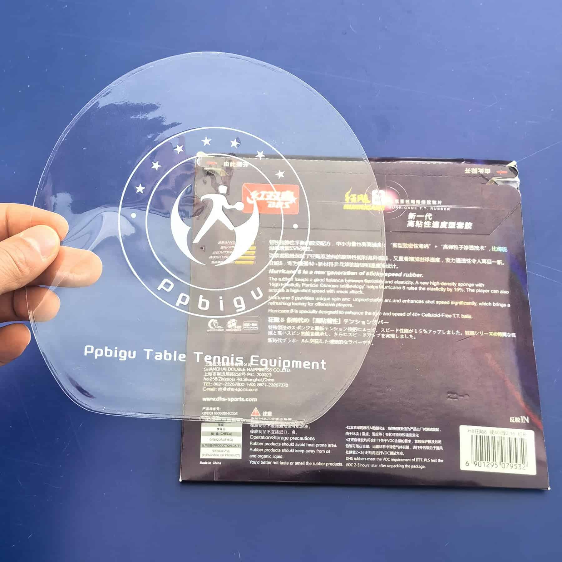 Goma de Tenis de Mesa DHS Hurricane 8, -Roja - Imagen 5