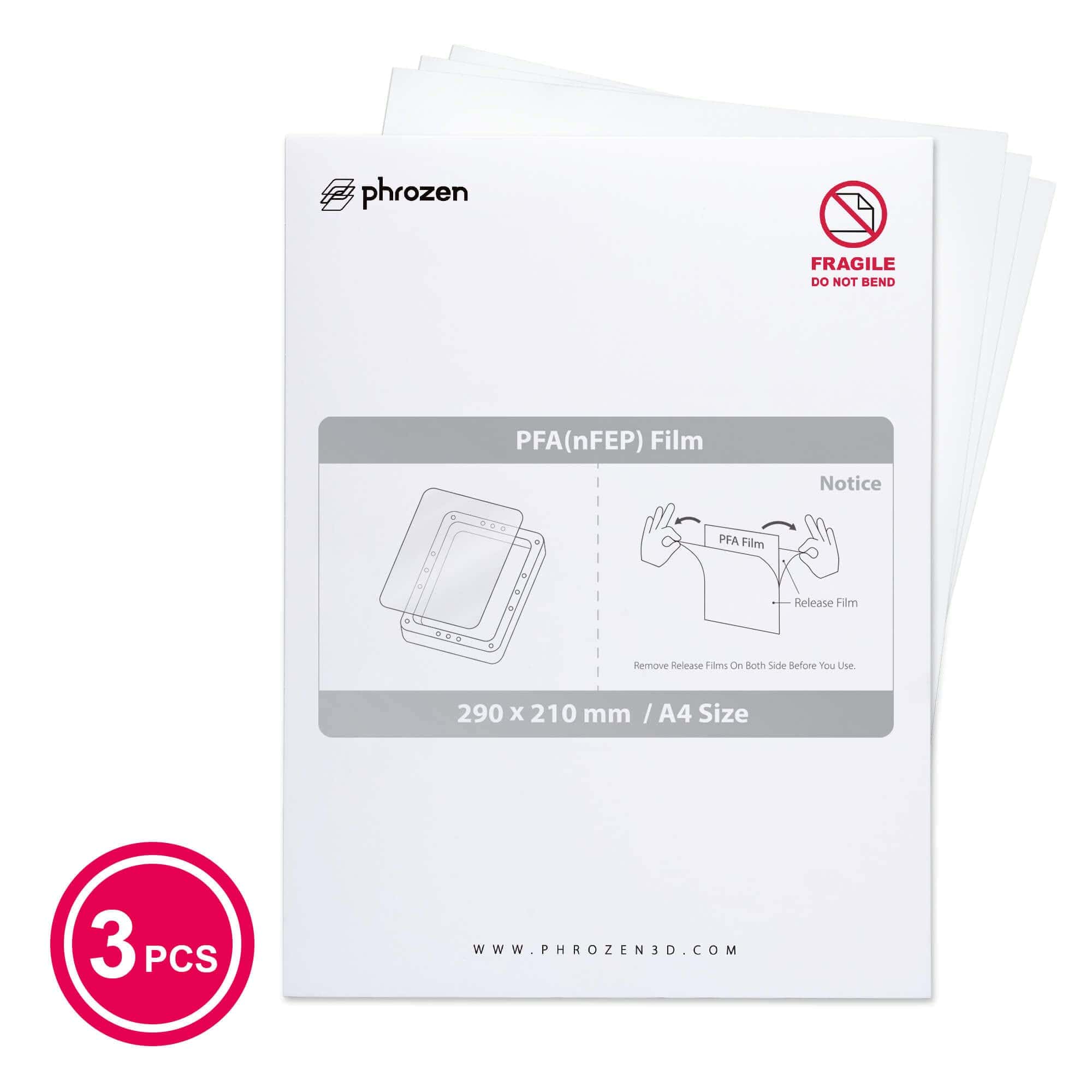 PFA (nFEP) Film - A4 / 210 x 290mm (Juego de 3) + Revopoint - Imagen 3