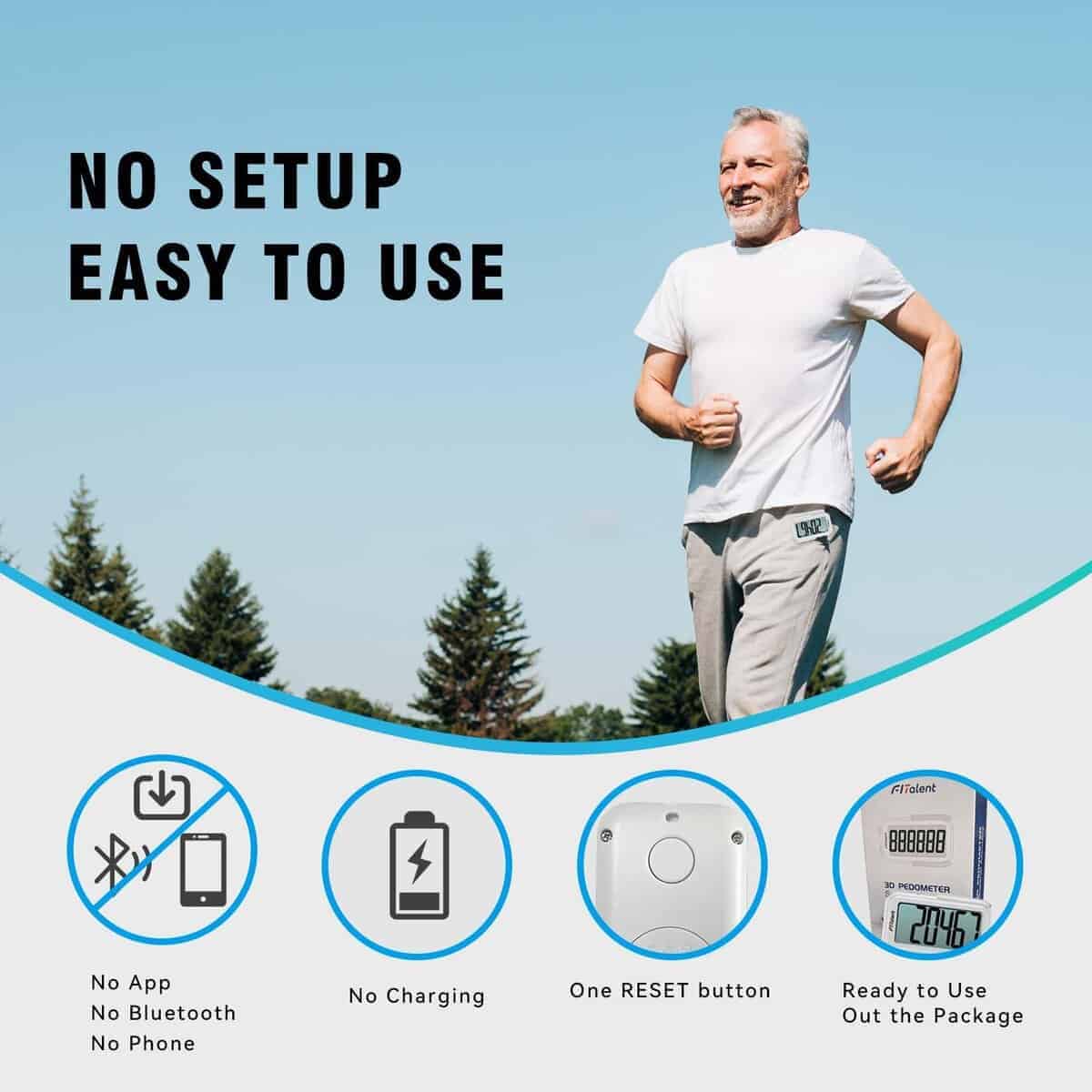 Podómetro para Caminar, Podómetro Simple y Preciso, - Imagen 5