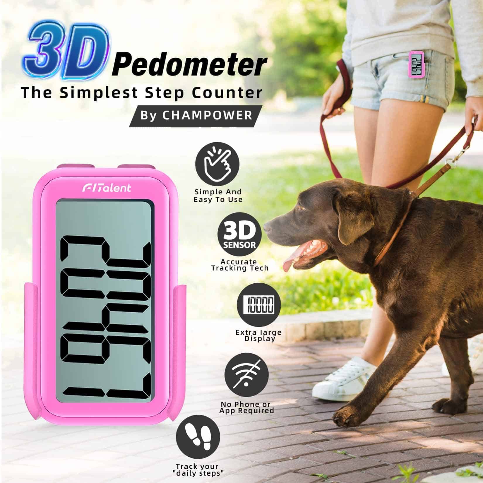 Podómetro para contar pasos, Podómetro 3D preciso y - Imagen 3