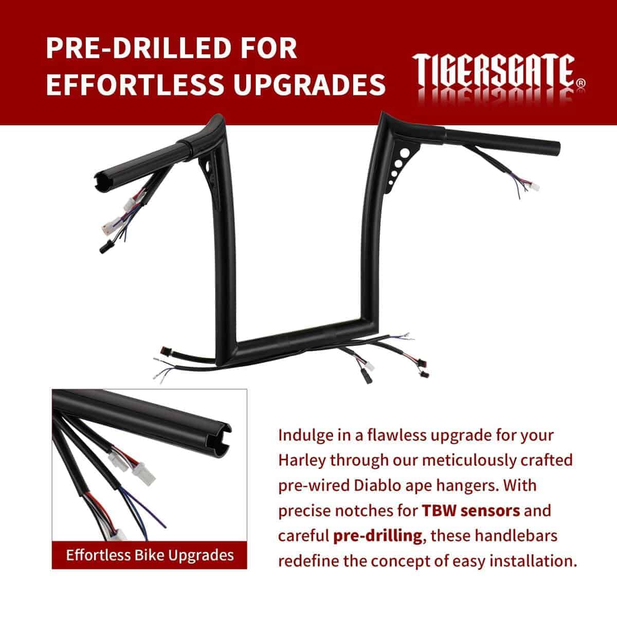 TIGERSGATE PRE-WIRED 12" Rise Diablo Ape -Negro - Imagen 8
