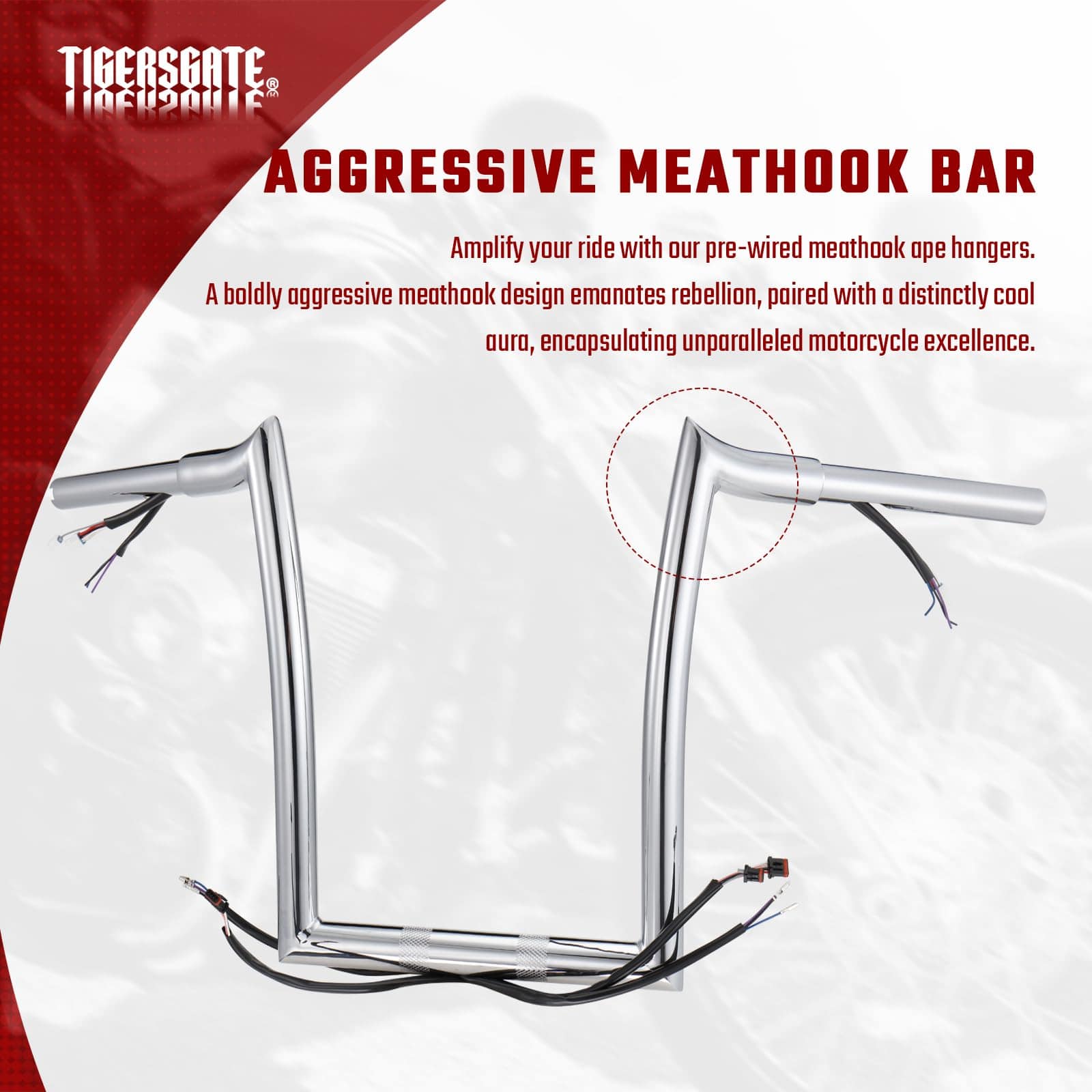 Kit de Manillares Mercenarios TIGERSGATE PRE-WIRED 14" Ape - Imagen 4