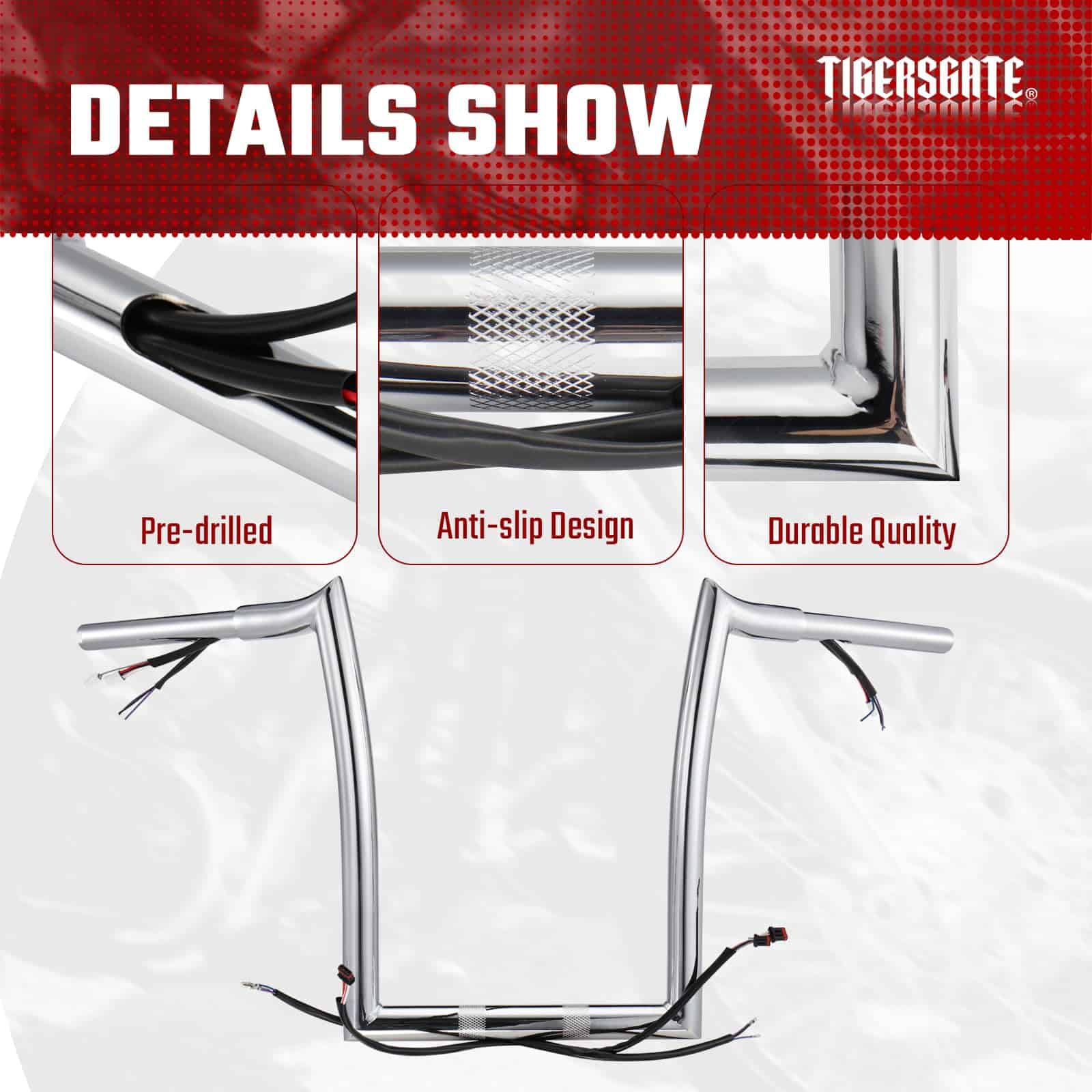 Kit de Manillares Mercenarios TIGERSGATE PRE-WIRED 14" Ape - Imagen 6