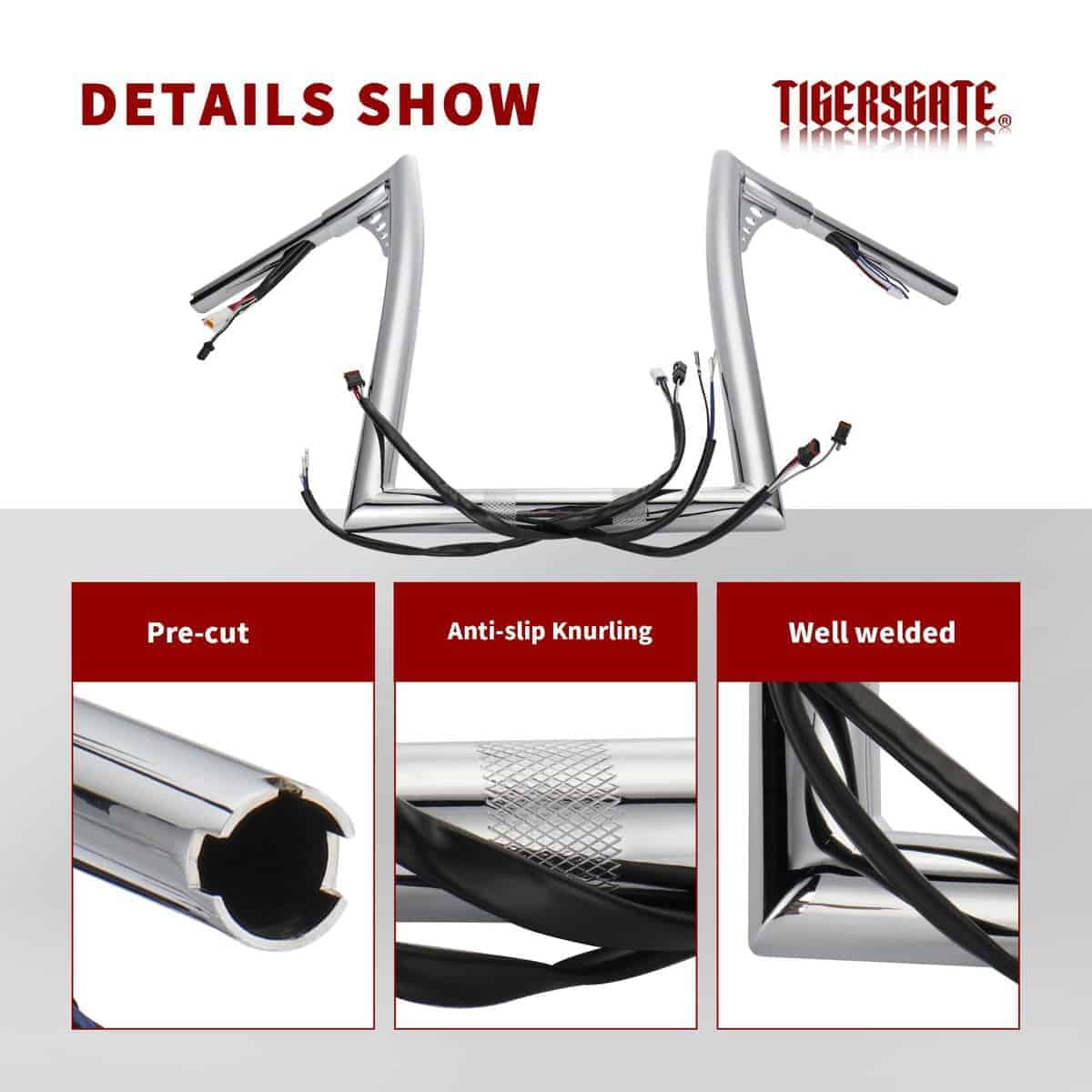 TIGERSGATE PRE-WIRED 12" Rise Diablo Ape -Cromo - Imagen 5