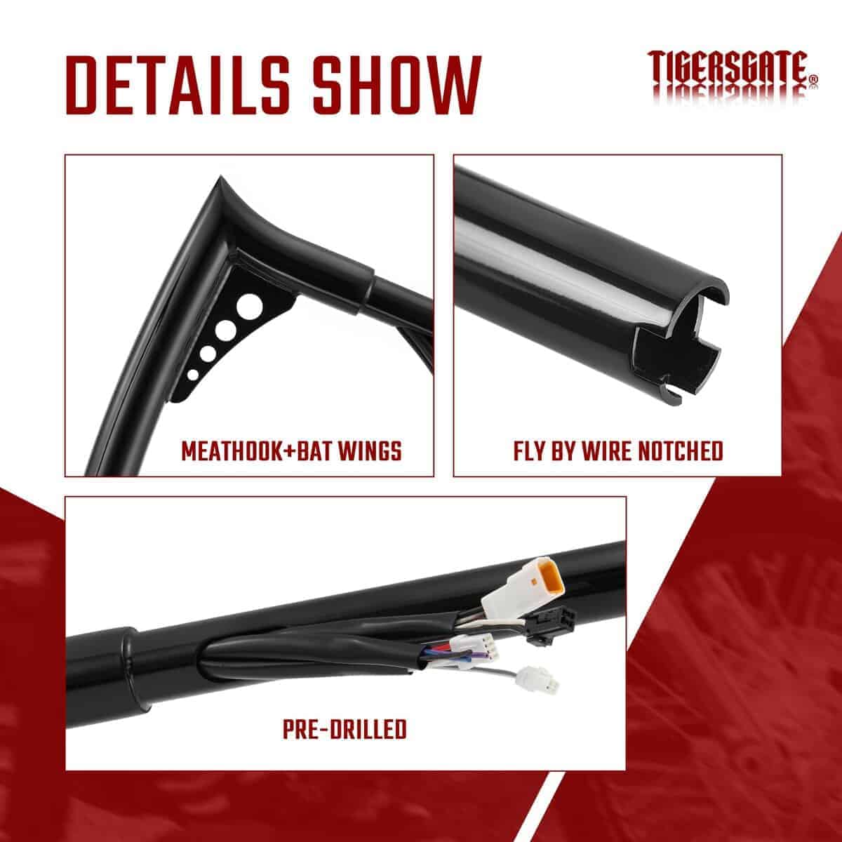 TIGERSGATE PRE-WIRED 12" Rise Diablo Ape -Negro - Imagen 5