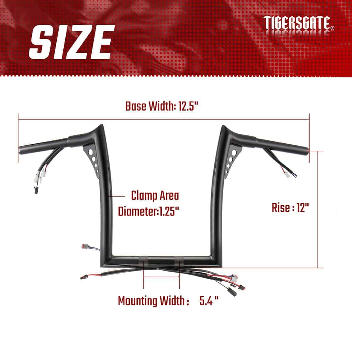 TIGERSGATE PRE-WIRED 12" Rise Diablo Ape -Negro - Imagen 7