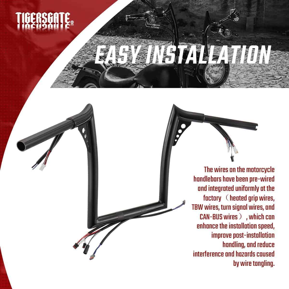 TIGERSGATE PRE-WIRED 12" Rise Diablo Ape -Negro - Imagen 4