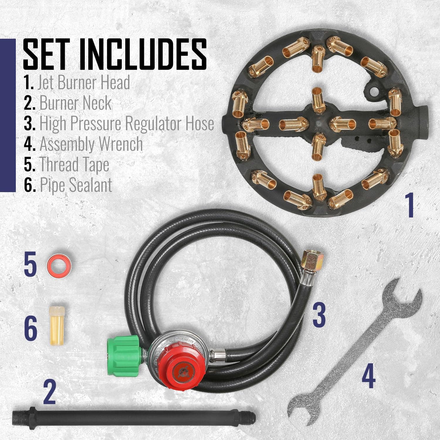 Concord Quemador a Gas para Exterior de Hierro Fundido - Imagen 4