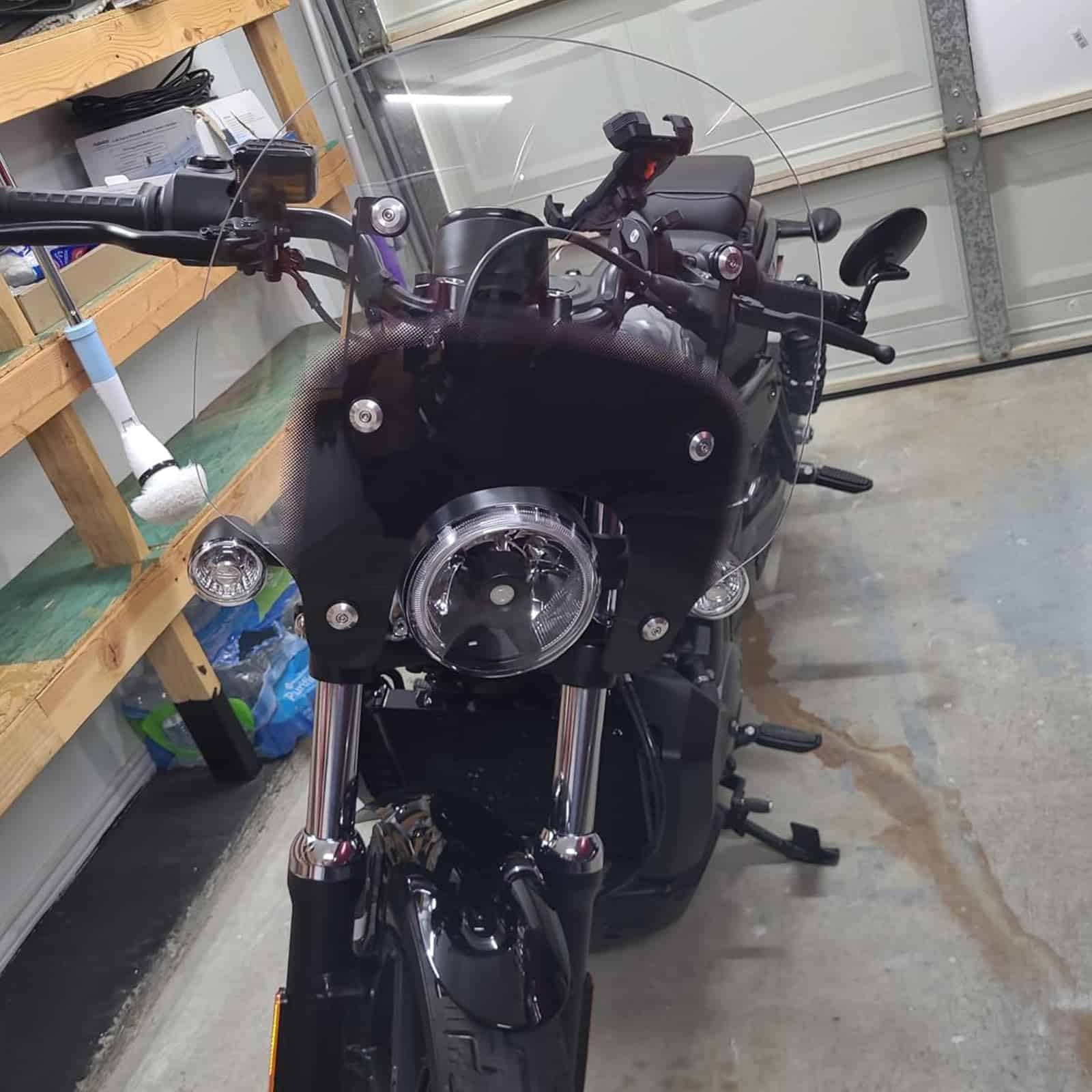 Parabrisas de motocicleta Compatible con -Negro - Imagen 6