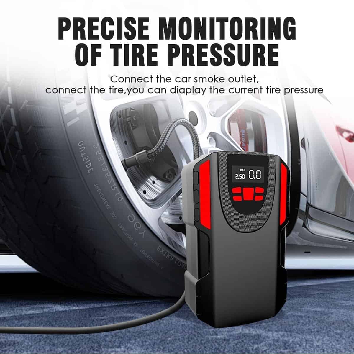 Inflador de neumáticos LONLEEYU, Bomba de compresor de aire - Imagen 9