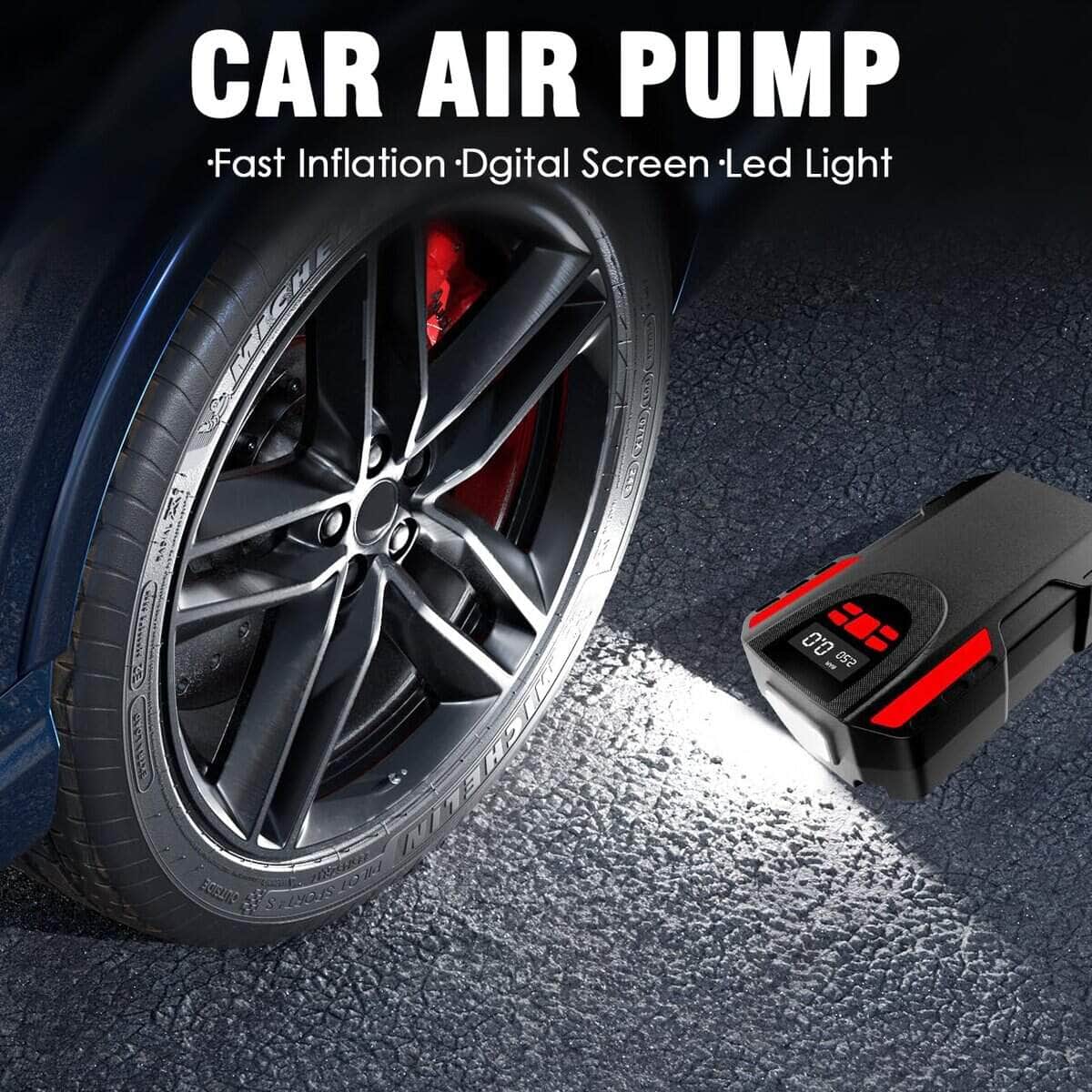 Inflador de neumáticos LONLEEYU, Bomba de compresor de aire - Imagen 7