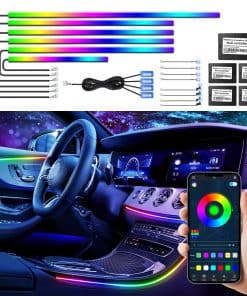 Tira de luz LED interior de acrílico para coche, luz de