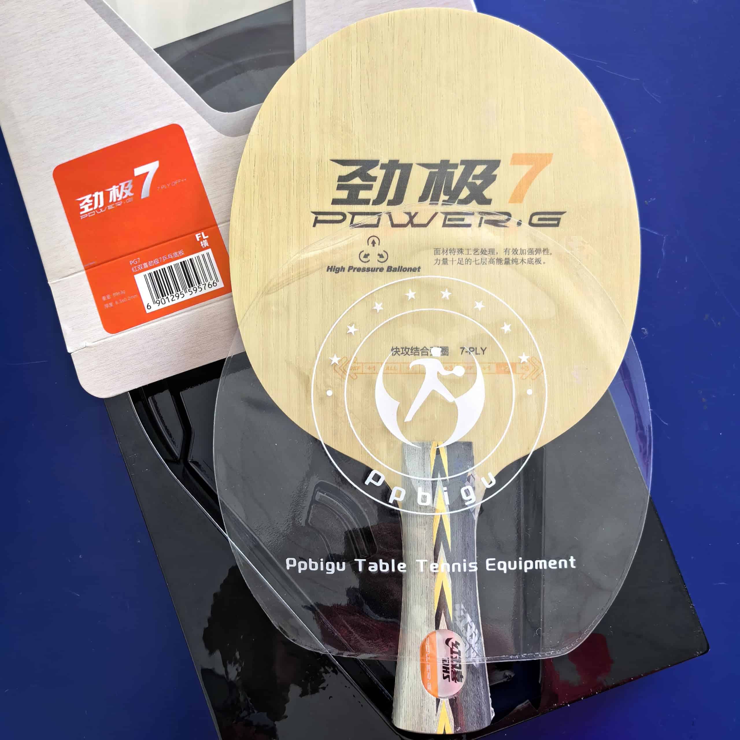 Hoja de Tenis de Mesa DHS Power G7, Raqueta de 7 capas de - Imagen 3