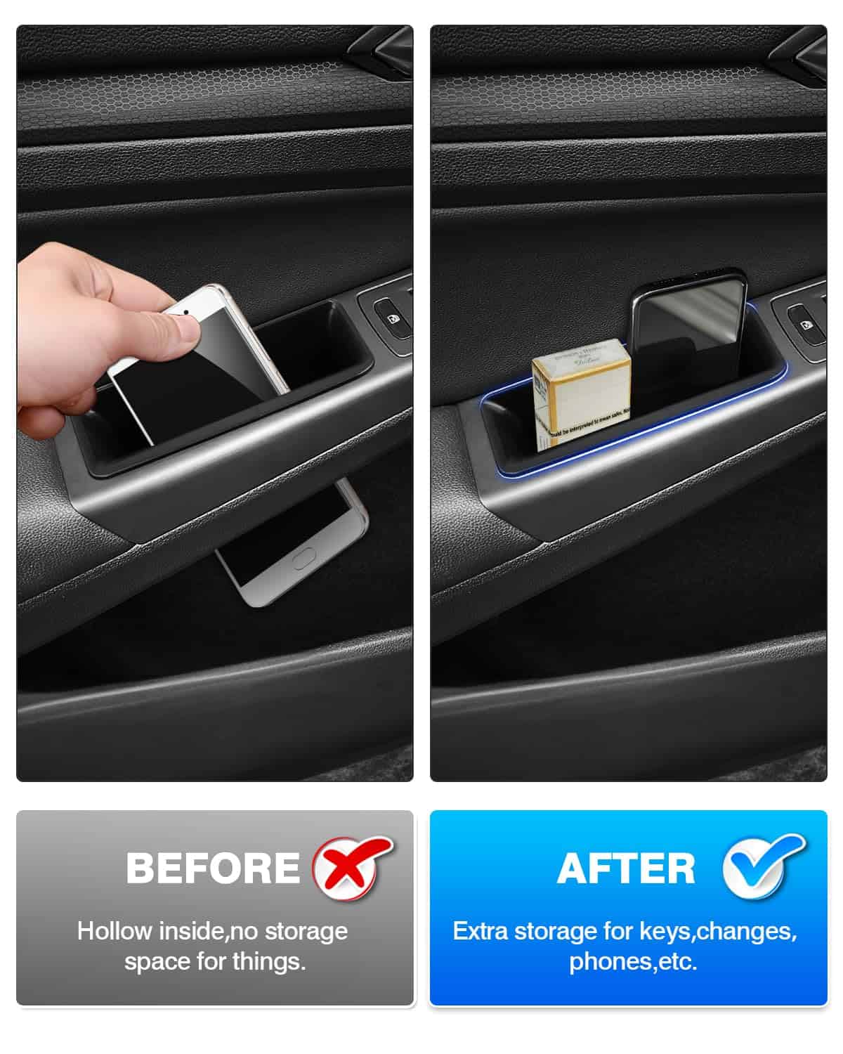 Bandeja organizadora de puerta Karltys para accesorios - Imagen 6