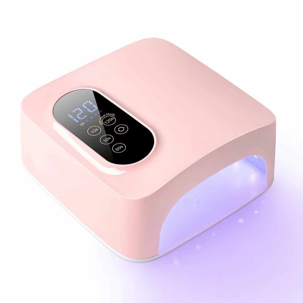 Lámpara de Uñas Led Inalámbrica de 72W, -Rosa