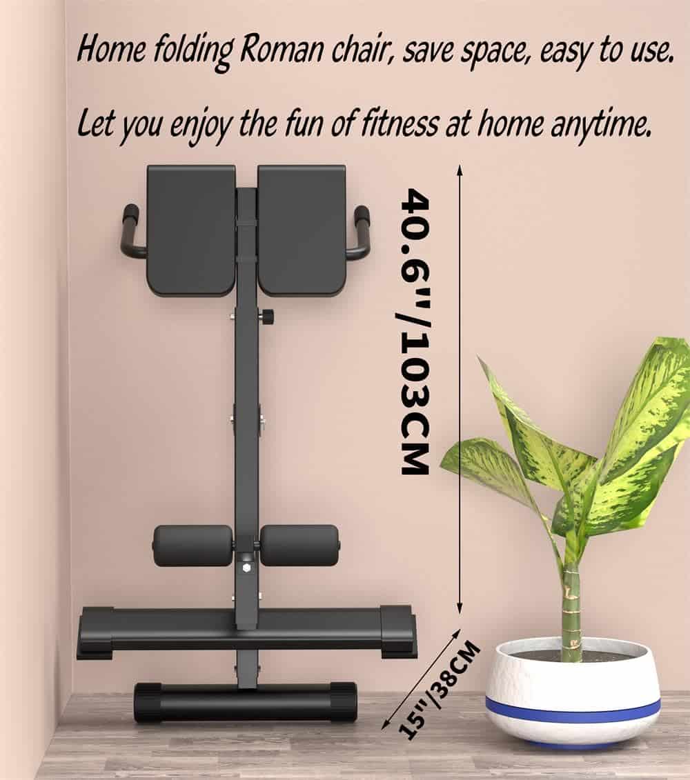 Banca de hiperextensión de 45 grados - Altura y respaldo - Imagen 6