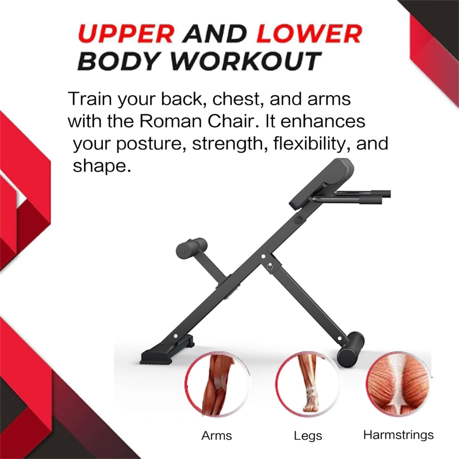 Banca de hiperextensión de 45 grados - Altura y respaldo - Imagen 5