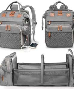 Bolsa de pañales Astro Alan Baby con -Gris