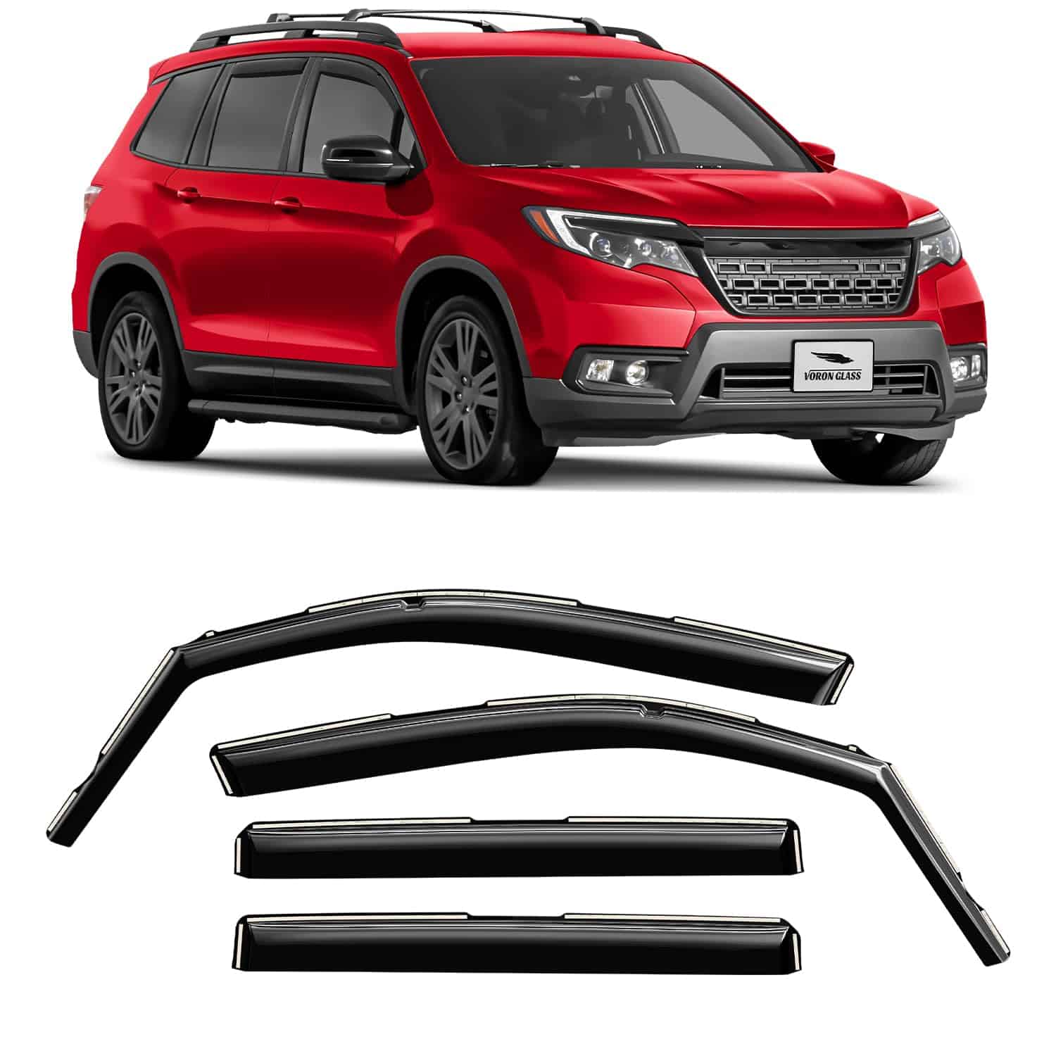 Voron Glass Deflectores de Ventana Duraderos para Honda