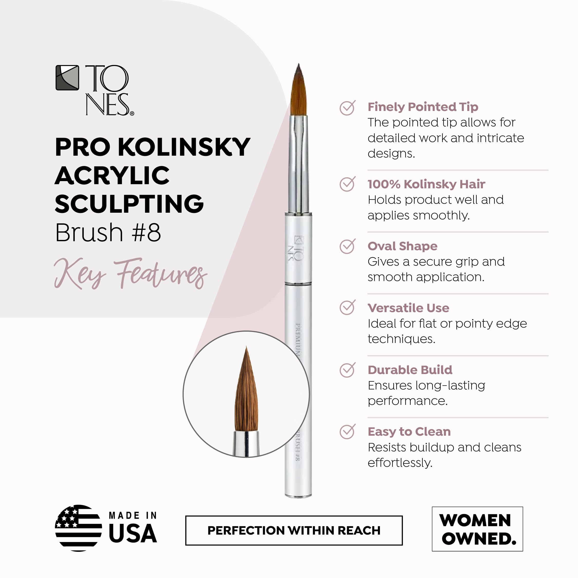 Brocha de uñas acrílicas de Kolinsky Tones - Brocha de pelo - Imagen 5