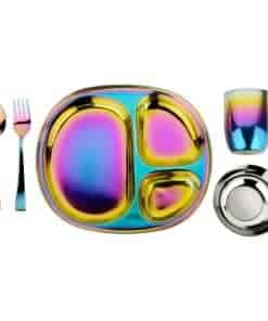 Set de vajilla para niños de acero inoxidable Ahimsa -