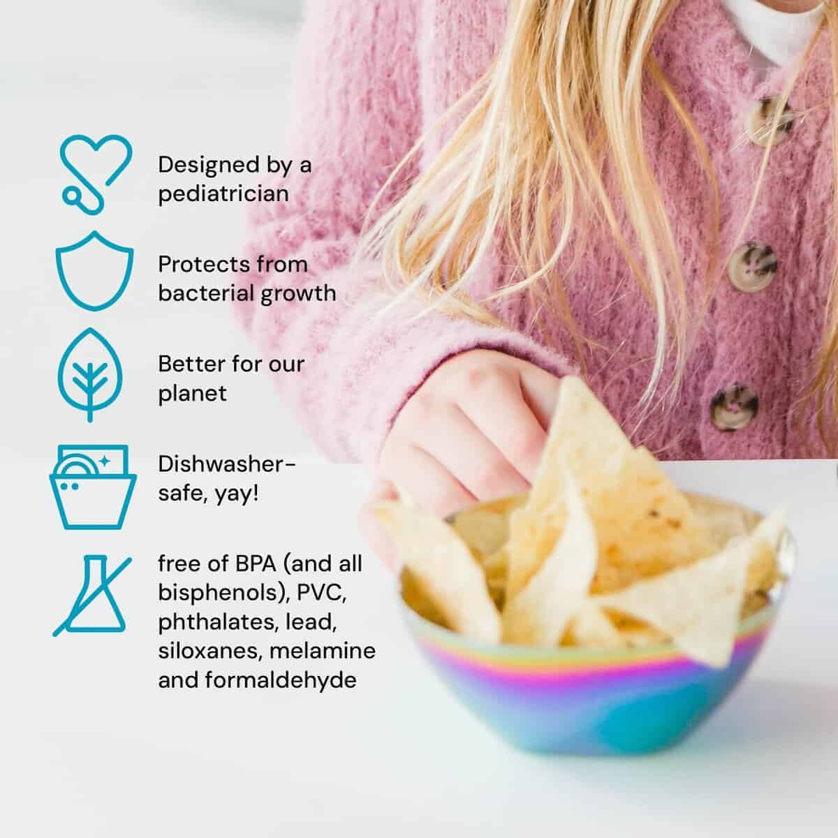 Juego de Cuencos de Acero Inoxidable Ahimsa para Niños - - Imagen 4