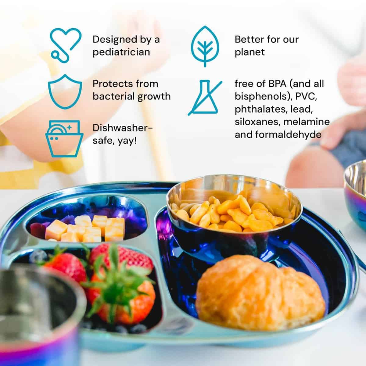 Platos de Acero Inoxidable para Niños Ahimsa - Platos - Imagen 5