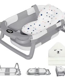 MoreFeel Bañera Plegable para Bebés Recién Nacidos con