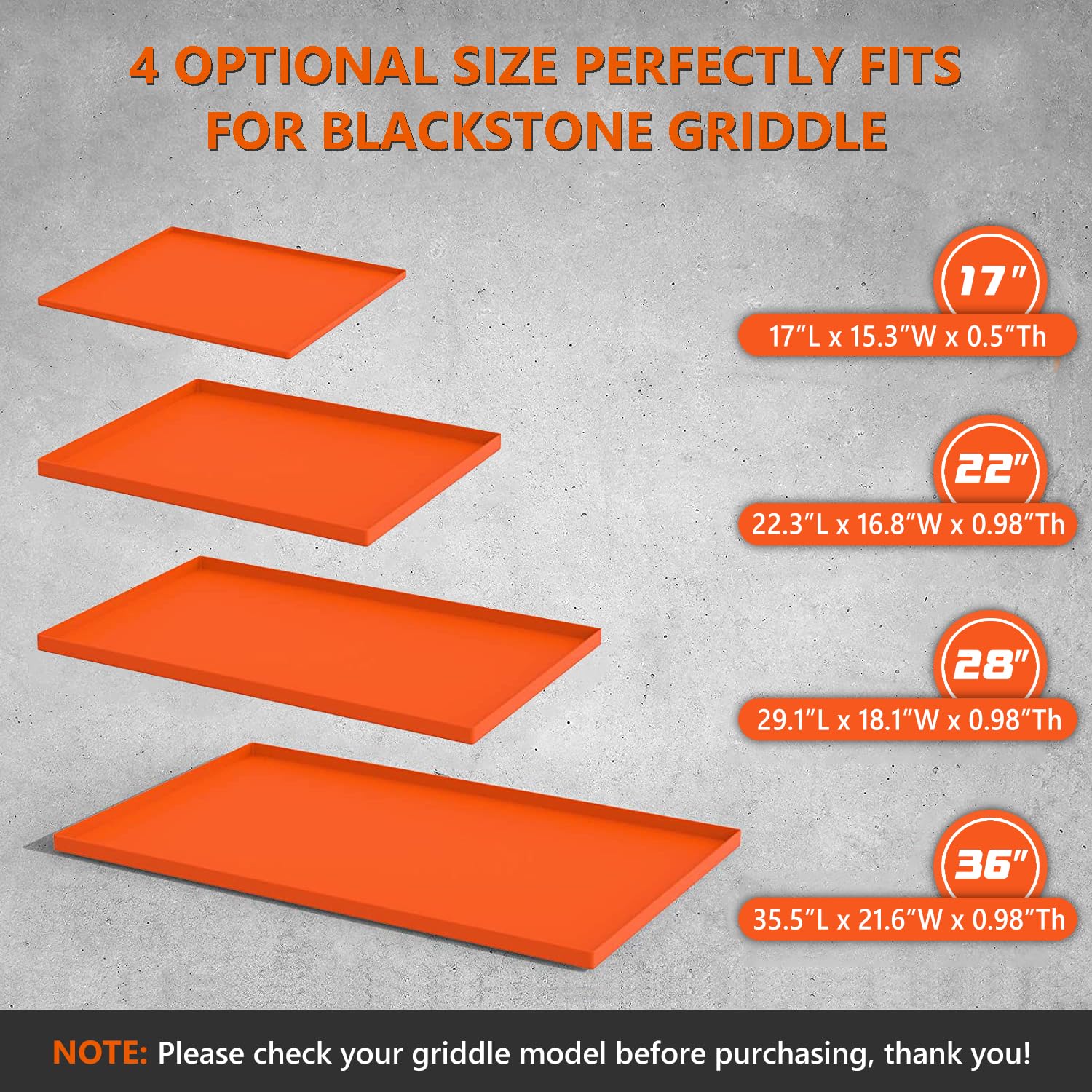 17" Tapete de silicona para Parrilla Blackstone de 17 - Imagen 6
