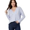 Lilla P Tapered Trim V-Neck Glacier XS