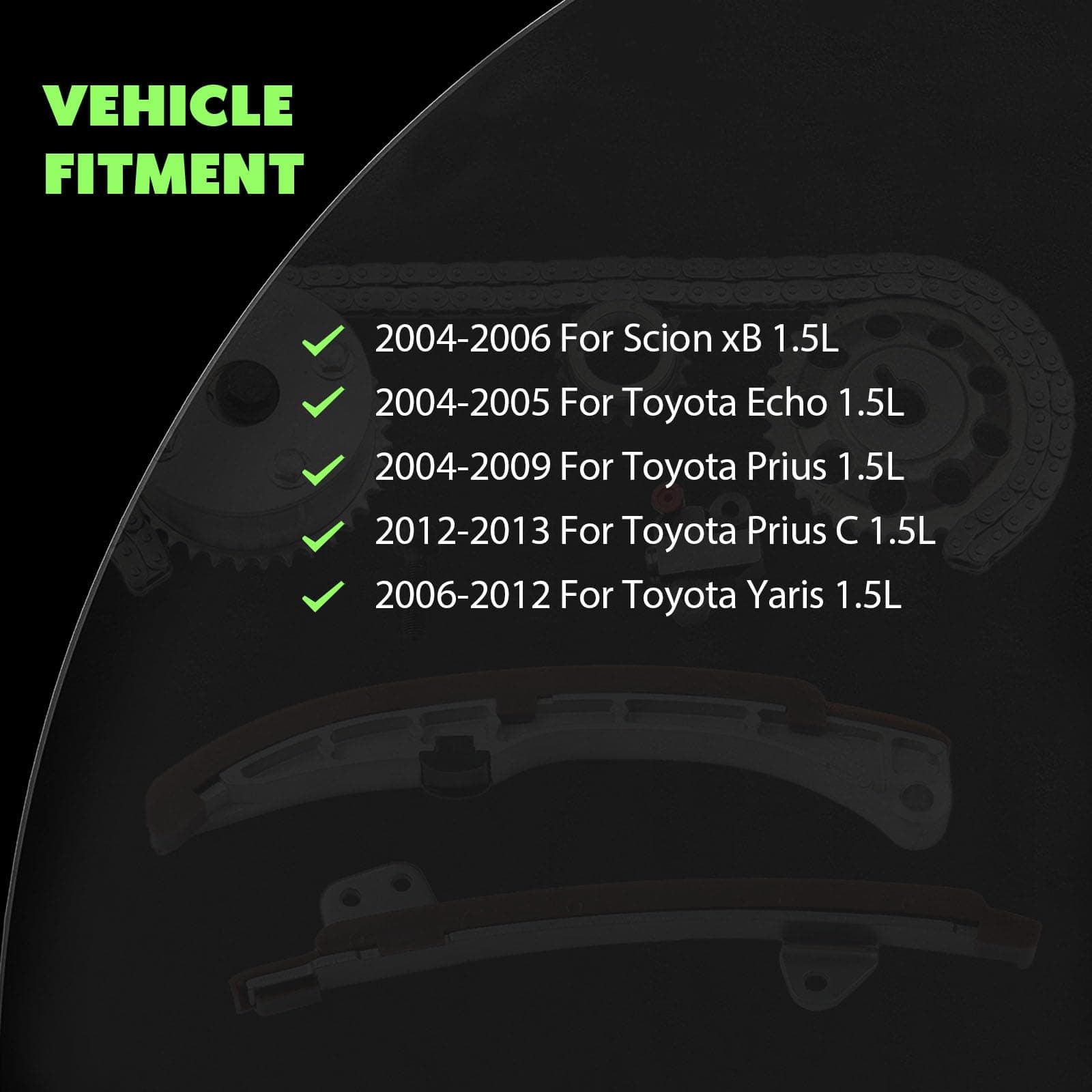 Kit de Cadena de Tiempo del Motor SCITOO - TK2000-VVT, - Imagen 6