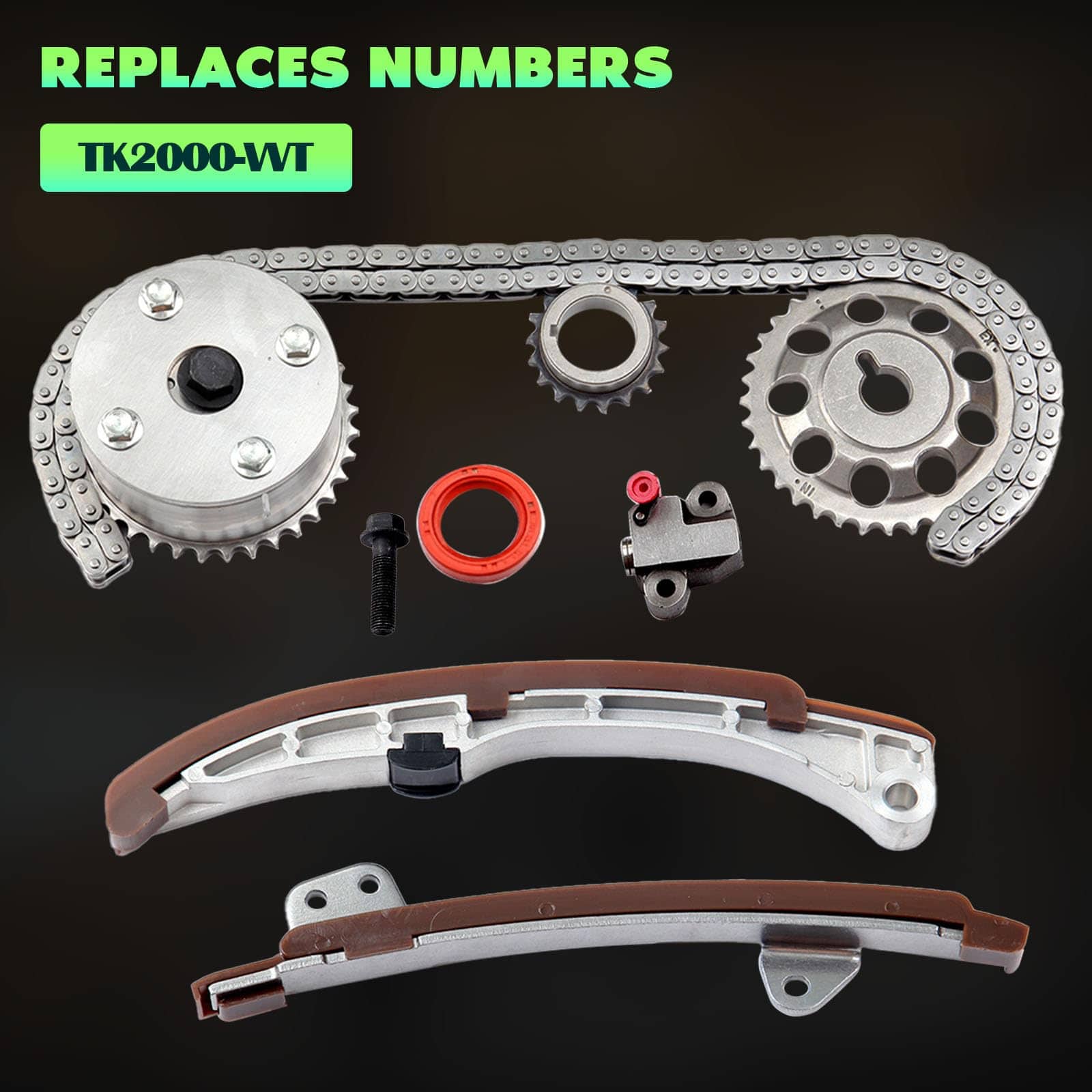 Kit de Cadena de Tiempo del Motor SCITOO - TK2000-VVT, - Imagen 5