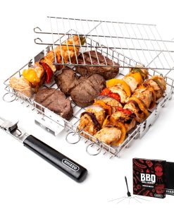 Canasta de Parrilla Ajustable SHIZZO, Parrilla Barbacoa
