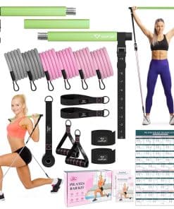 Kit de Barra de Pilates con Bandas de -Forest(20/25/30lbs)