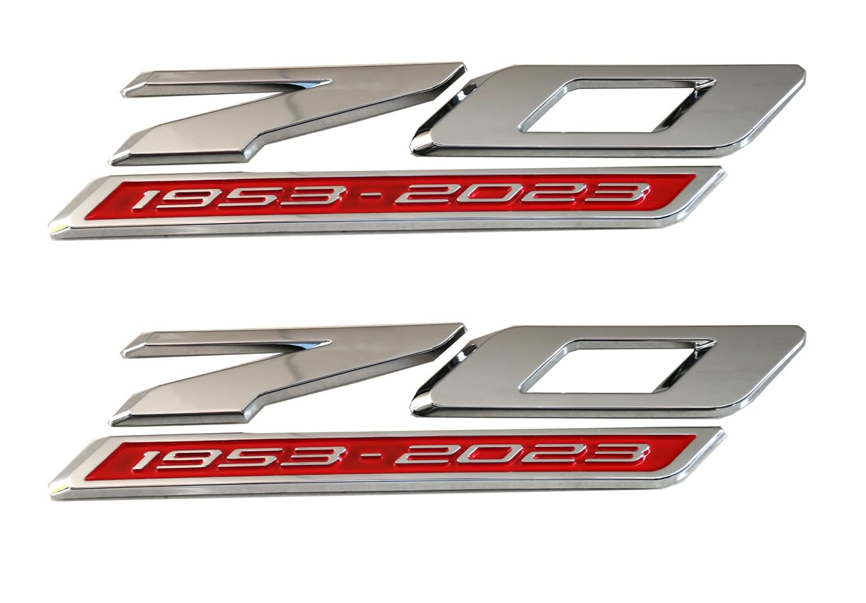 2pcs 70th Anniversary Side Emblem 3D Badges de Reposición