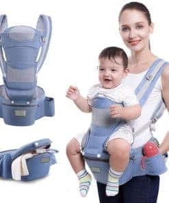 Portabebé con Asiento de Cadera para Bebés de 0-48 Meses,