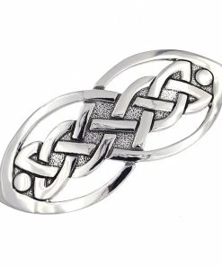 GaelSong Solid Pewter Hairslide with Wooden Pin Hair Clip