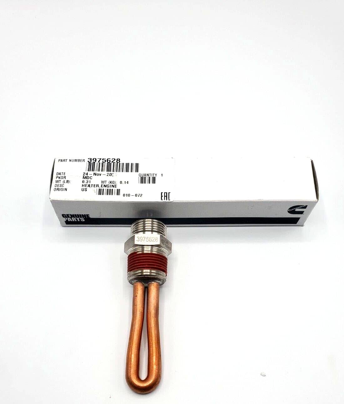 Calentador de Motor para Cummins, Paccar, 3/4" Rosca NPT |