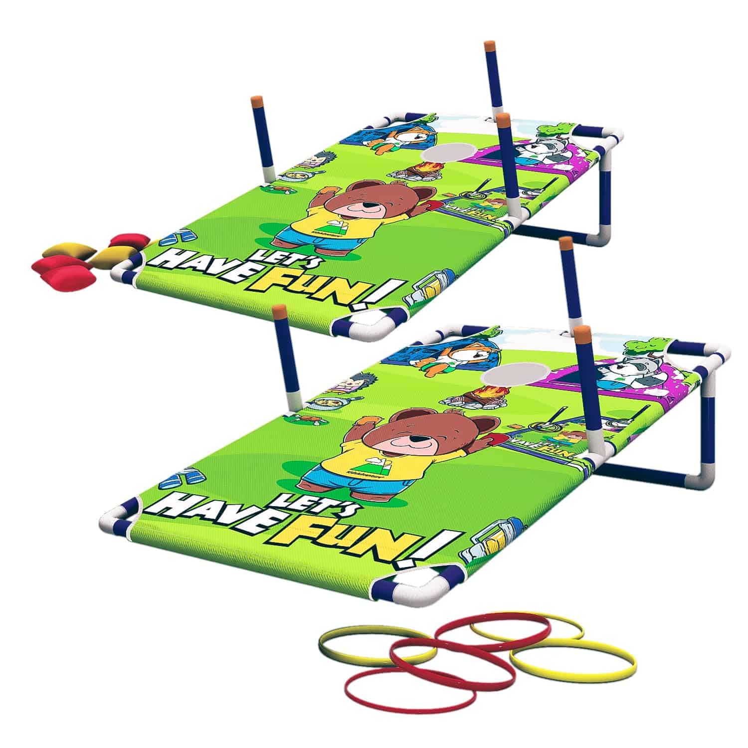 Juego de lanzamiento de bolsas de frijol 2 en 1 para niños