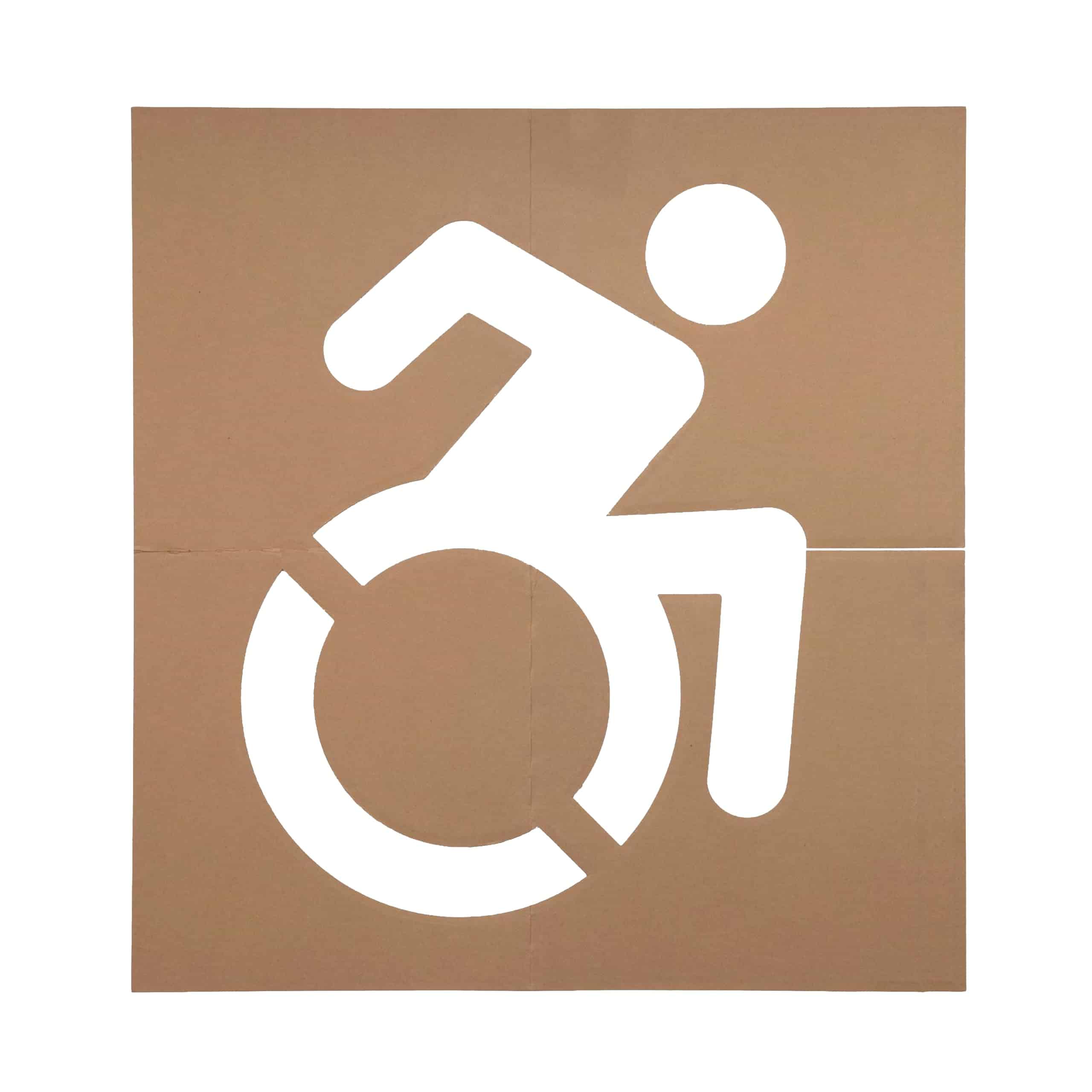 Plantilla de estacionamiento para discapacitados de 39"