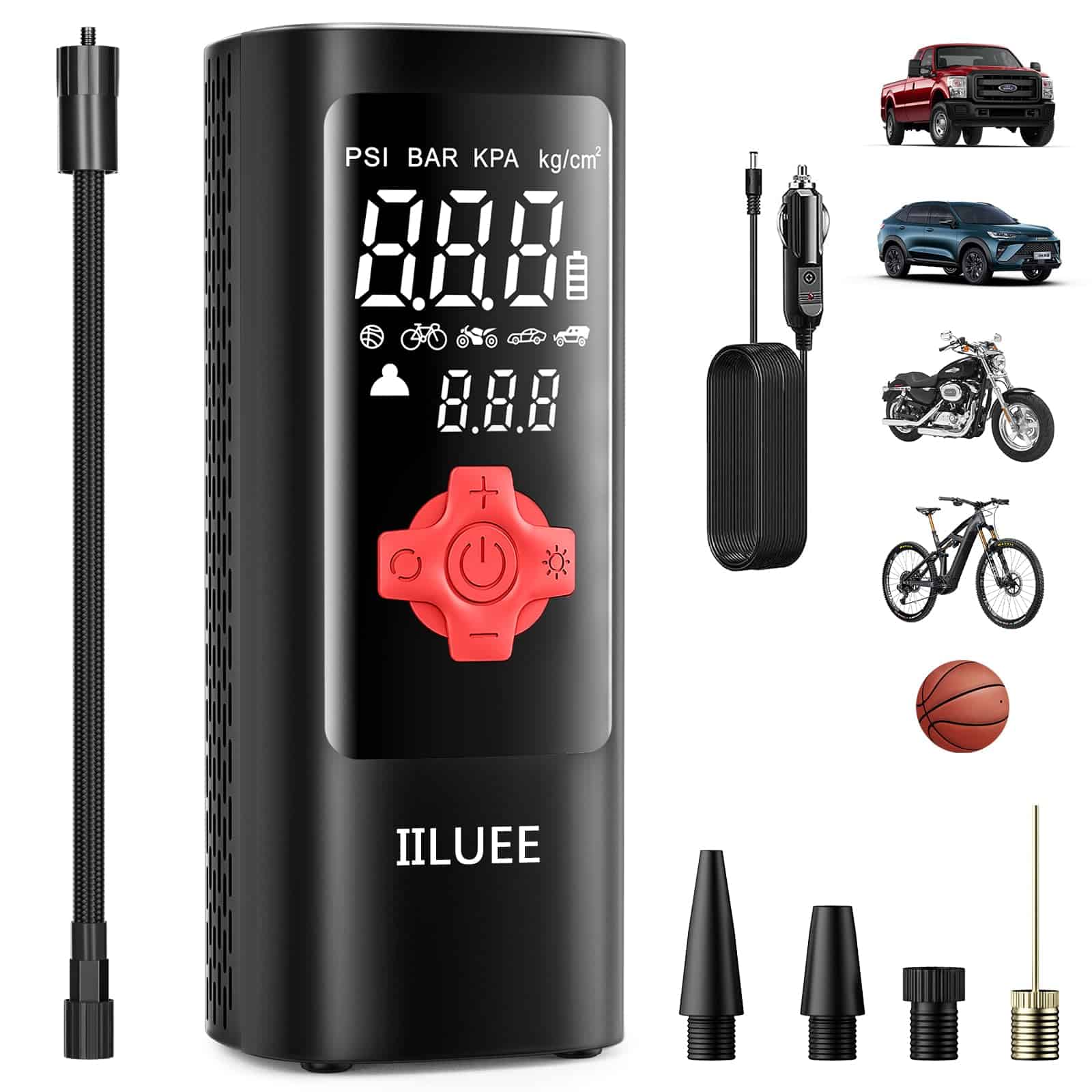 Inflador de neumáticos Compresor de aire portátil- Inflado