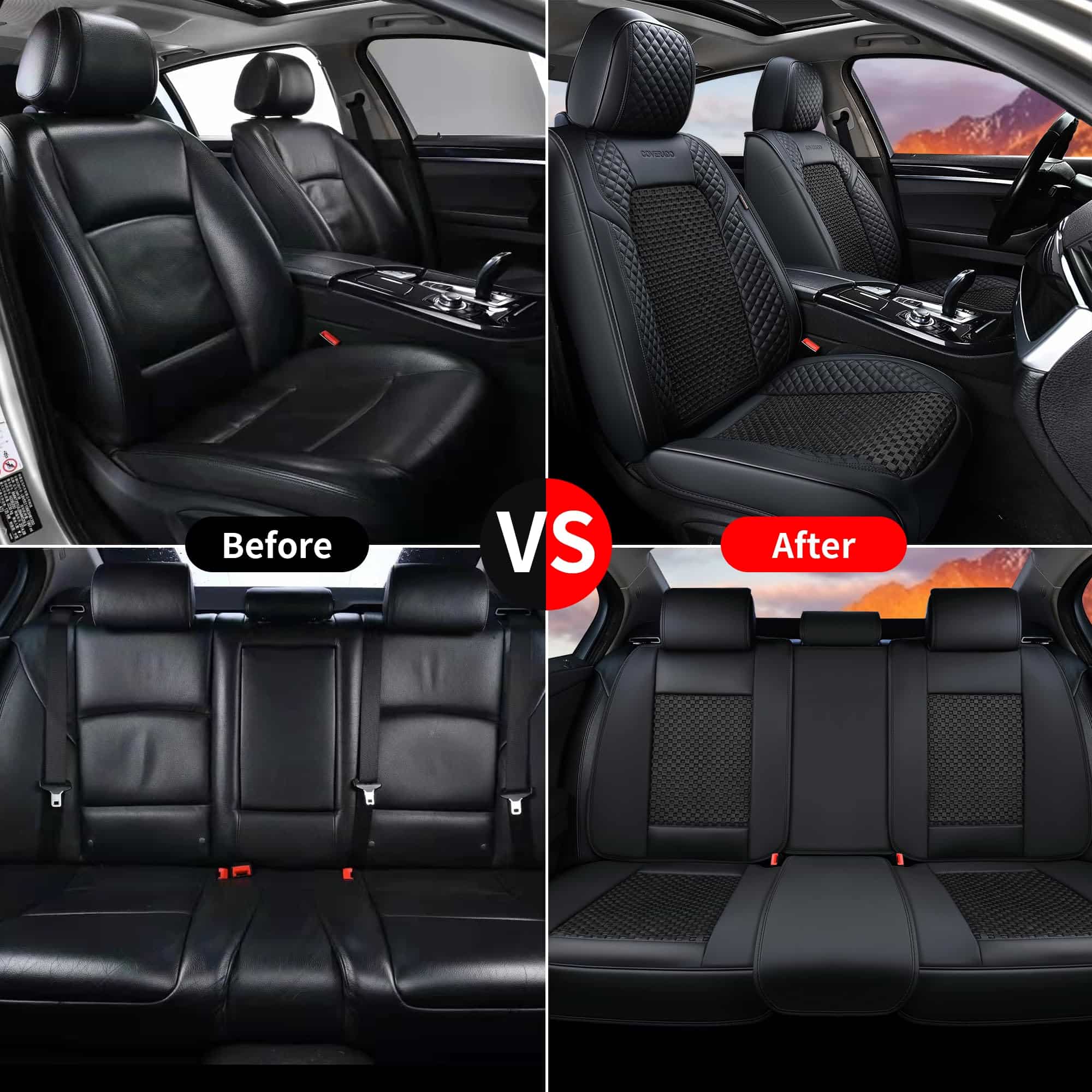 Cubiertas de Asiento para Automóvil, Juego Completo de 5 - Imagen 9