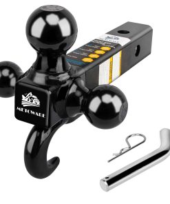 MEOTWARE Trailer Hitch Tri-Ball Mount with Hook - Bola de