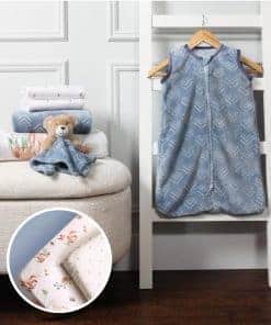 Life Comfort 8 Piece Nursery Bundle, Woodland Blue Incluye