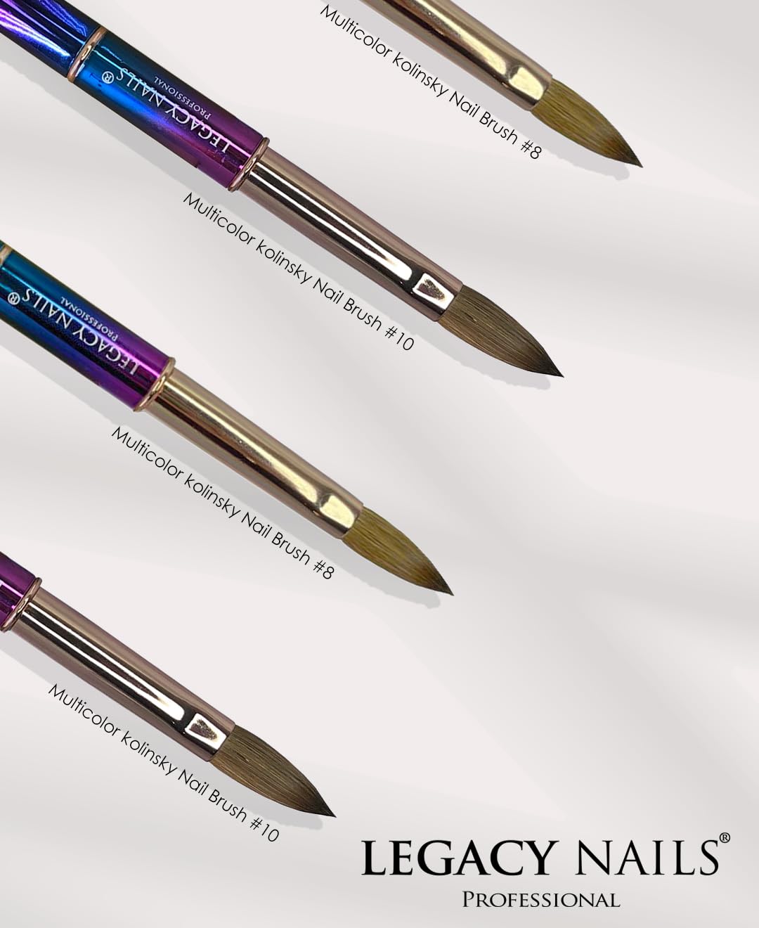 Legacy Nails Cepillo de Uñas Profesional de Kolinsky - Imagen 6